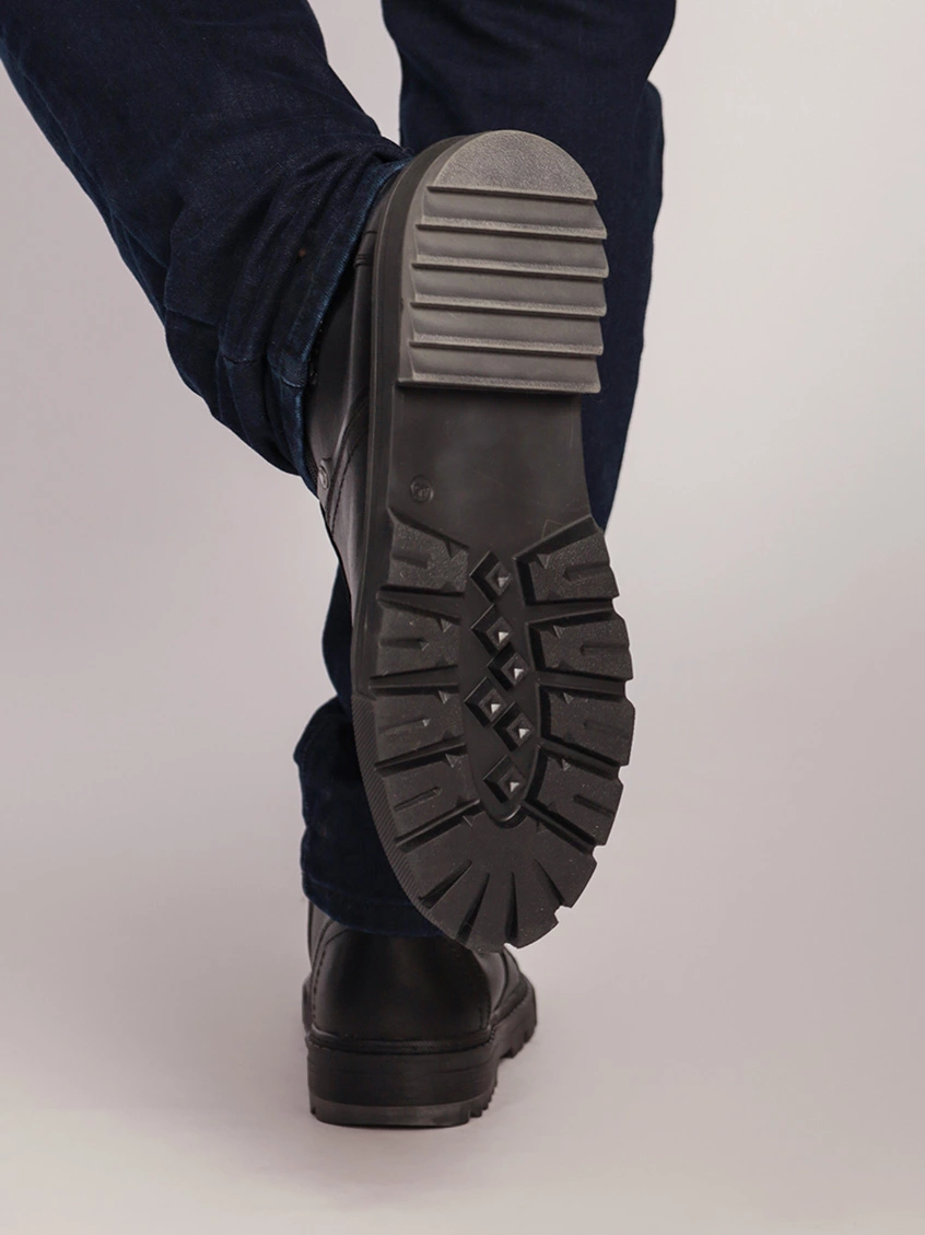 Ботинки мужские зимние черные с боковыми молниями